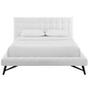 Julia Queen Biscuit Tufted Performance Velvet Platform Bed / MOD-6008