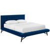 Julia Queen Biscuit Tufted Performance Velvet Platform Bed / MOD-6008