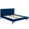 Julia Queen Biscuit Tufted Performance Velvet Platform Bed / MOD-6008