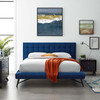 Julia Queen Biscuit Tufted Performance Velvet Platform Bed / MOD-6008