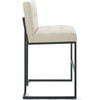 Privy Black Stainless Steel Upholstered Fabric Bar Stool / EEI-3857