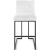 Privy Black Stainless Steel Upholstered Fabric Bar Stool / EEI-3857