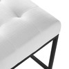 Privy Black Stainless Steel Upholstered Fabric Bar Stool / EEI-3857