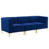 Triumph Channel Tufted Performance Velvet 3-Seater Sofa / EEI-4347