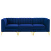 Triumph Channel Tufted Performance Velvet 3-Seater Sofa / EEI-4347