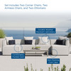 Saybrook Outdoor Patio Upholstered 6-Piece Sectional Sofa / EEI-4383