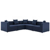 Saybrook Outdoor Patio Upholstered 5-Piece Sectional Sofa / EEI-4384