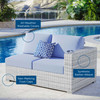 Convene Outdoor Patio Right-Arm Loveseat / EEI-4302