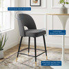 Rouse Performance Velvet Counter Stool / EEI-4643