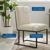 Indulge Channel Tufted Fabric Dining Chair / EEI-4652