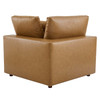 Commix Down Filled Overstuffed Vegan Leather Corner Chair / EEI-4696