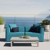 Saybrook 2-Piece Outdoor Patio Upholstered Sectional Sofa Loveseat / EEI-4377