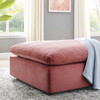 Commix Down Filled Overstuffed Performance Velvet Ottoman / EEI-4365