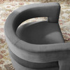 Spin Cutaway Performance Velvet Swivel Armchair / EEI-3947