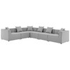 Saybrook Outdoor Patio Upholstered 6-Piece Sectional Sofa / EEI-4385