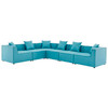 Saybrook Outdoor Patio Upholstered 6-Piece Sectional Sofa / EEI-4385