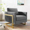 Posse Performance Velvet Accent Chair / EEI-4390