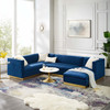 Sanguine 3 Piece Performance Velvet Sectional Sofa Set / EEI-3921