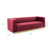 Charisma Channel Tufted Performance Velvet Living Room Sofa / EEI-3886