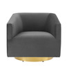 Twist Accent Lounge Performance Velvet Swivel Chair / EEI-4626