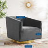 Twist Accent Lounge Performance Velvet Swivel Chair / EEI-4626
