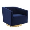 Twist Accent Lounge Performance Velvet Swivel Chair / EEI-4626