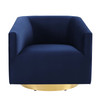 Twist Accent Lounge Performance Velvet Swivel Chair / EEI-4626