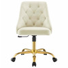 Distinct Tufted Swivel Performance Velvet Office Chair / EEI-4368