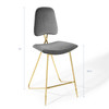 Ponder Performance Velvet Bar Stool / EEI-3880