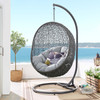 Hide Outdoor Patio Sunbrella® Swing Chair With Stand / EEI-3929