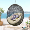 Hide Outdoor Patio Sunbrella® Swing Chair With Stand / EEI-3929