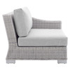 Conway Sunbrella® Outdoor Patio Wicker Rattan 5-Piece Sectional Sofa Set / EEI-4357