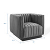 Conjure Channel Tufted Performance Velvet Accent Armchair / EEI-3884