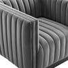 Conjure Channel Tufted Performance Velvet Accent Armchair / EEI-3884