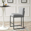 Indulge Channel Tufted Fabric Counter Stool / EEI-4653