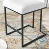 Indulge Channel Tufted Fabric Counter Stool / EEI-4653