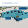 Saybrook 10-Piece Outdoor Patio Upholstered Sectional Sofa / EEI-4389