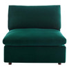 Commix Down Filled Overstuffed Performance Velvet Armless Chair / EEI-4367