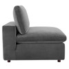 Commix Down Filled Overstuffed Performance Velvet Armless Chair / EEI-4367