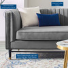 Devote Channel Tufted Performance Velvet Sofa / EEI-4720