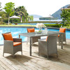 Conduit 5 Piece Outdoor Patio Wicker Rattan Dining Set / EEI-3894