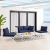 Harmony 4-Piece  Sunbrella® Outdoor Patio Aluminum Seating Set / EEI-4690