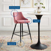 Adorn Performance Velvet Bar Stool / EEI-3909