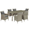 Conduit 7 Piece Outdoor Patio Wicker Rattan Dining Set / EEI-4015