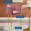 Savour Tufted Performance Velvet Bar Stool / EEI-3911