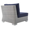 Conway Sunbrella® Outdoor Patio Wicker Rattan Armless Chair / EEI-3980