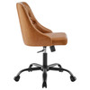 Distinct Tufted Swivel Vegan Leather Office Chair / EEI-4370