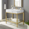 Kingsley 36" Gold Stainless Steel Bathroom Vanity / EEI-3997