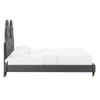 Alexandria Tufted Performance Velvet Full Platform Bed / MOD-6935