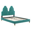 Alexandria Tufted Performance Velvet Full Platform Bed / MOD-6935